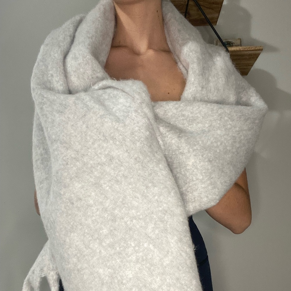Fuzzy winter scarf